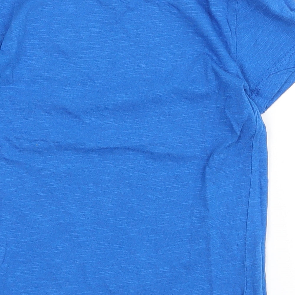 Dunnes Stores Boys Blue 100% Cotton Pullover T-Shirt Size 3-4 Years Crew Neck Pullover