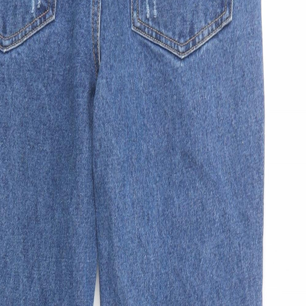Misspap Womens Blue Cotton Skinny Jeans Size 8 L31 in Regular Button