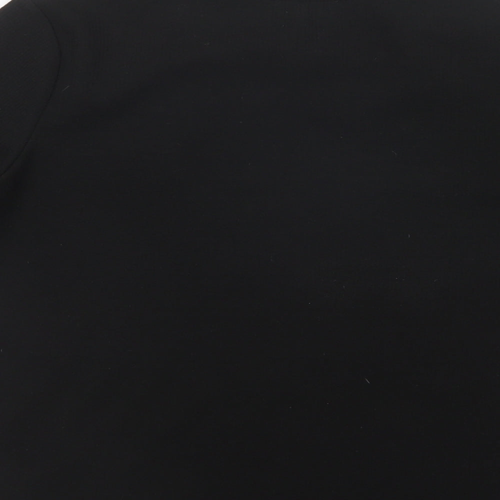 Savida Womens Black Crew Neck Polyester Pullover Jumper Size L