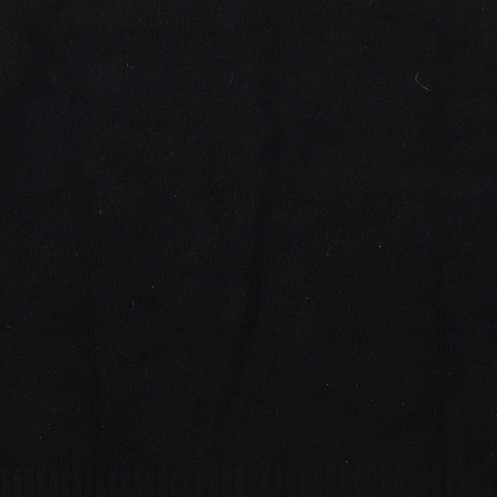 Capsule Womens Black V-Neck Acrylic Pullover Jumper Size 12