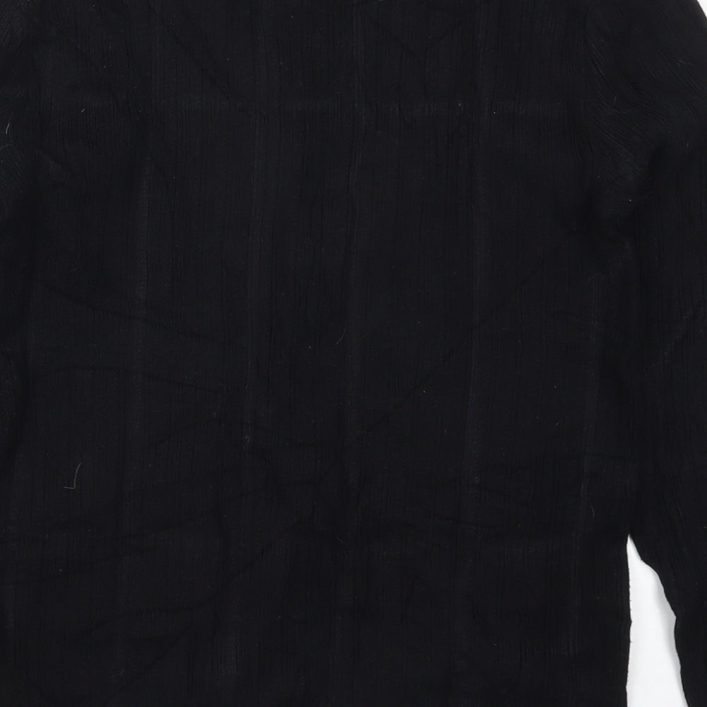 TU Womens Black Crew Neck Viscose Pullover Jumper Size 12