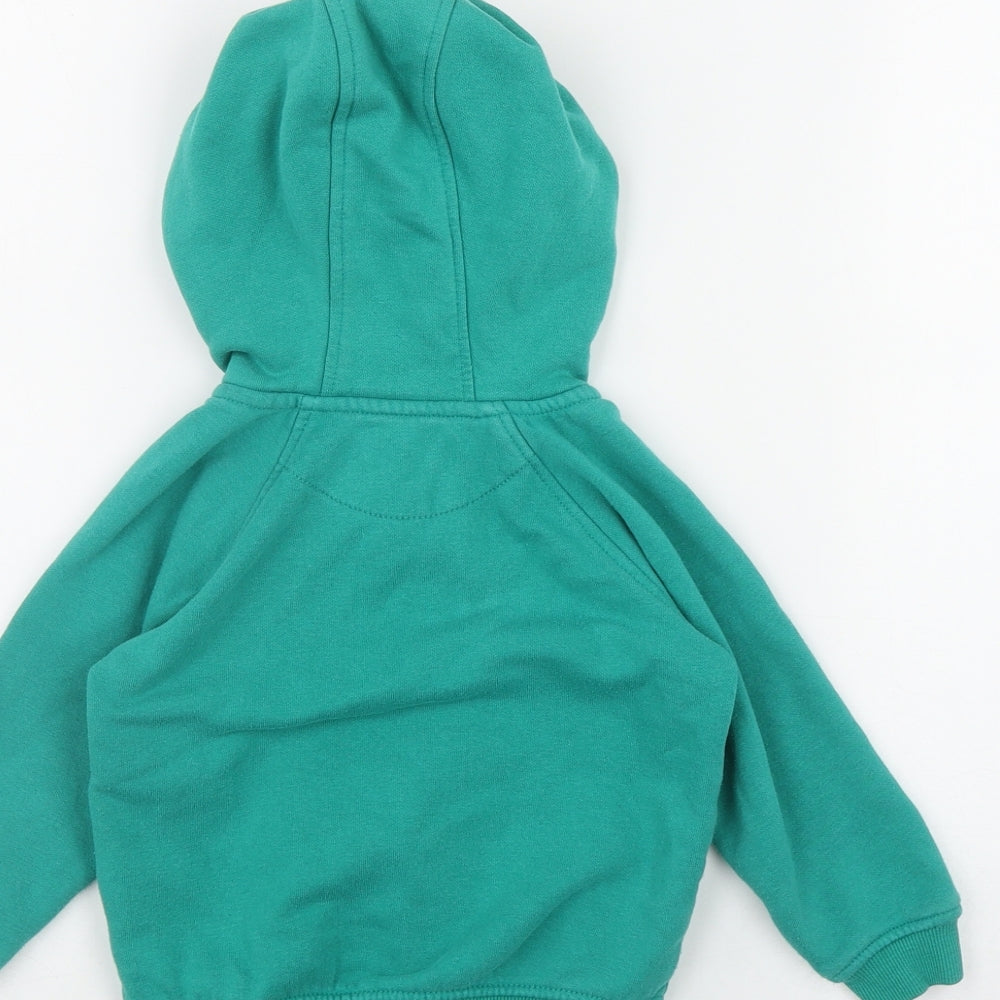 Matalan Boys Green Cotton Full Zip Jumper Size 12-18 Months Zip