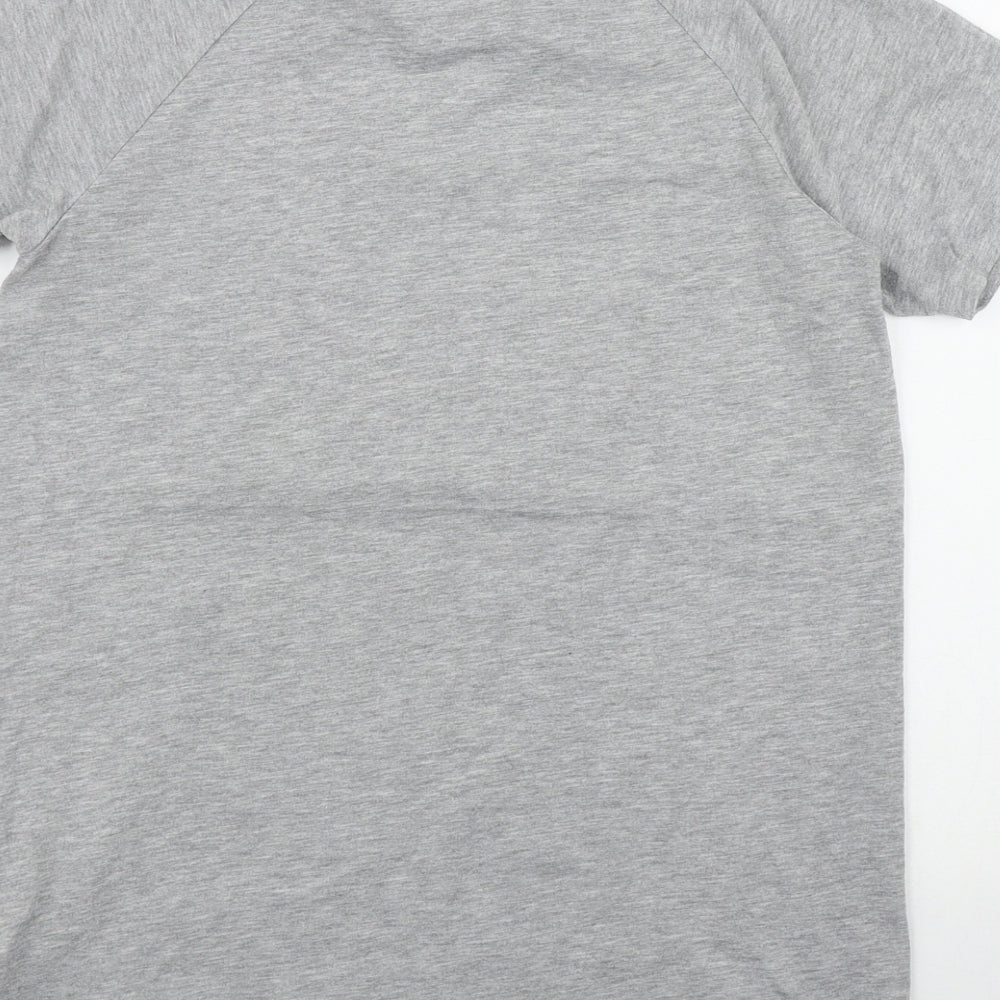 Atmosphere Womens Grey Polyester Basic T-Shirt Size 4 Round Neck