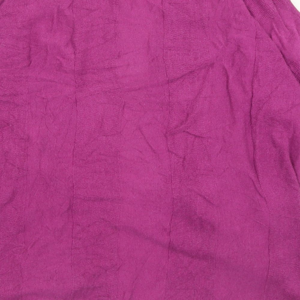 Monsoon Womens Purple V-Neck Viscose Cardigan Jumper Size S