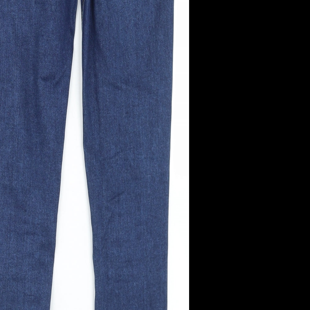 Denim Co Womens Blue Cotton Skinny Jeans Size 8 L26 in Regular Button