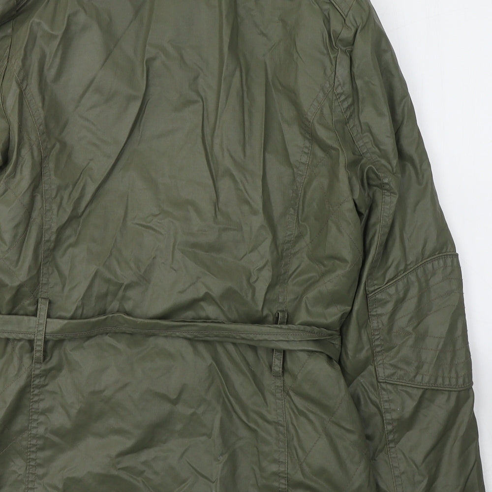 Marks & Spencer Womens Green Jacket Coat Size 8 Zip