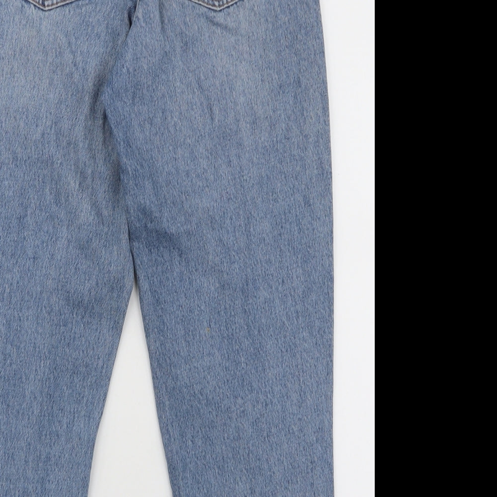 ASOS Womens Blue Polyester Mom Jeans Size 26 in L32 in Slim Zip