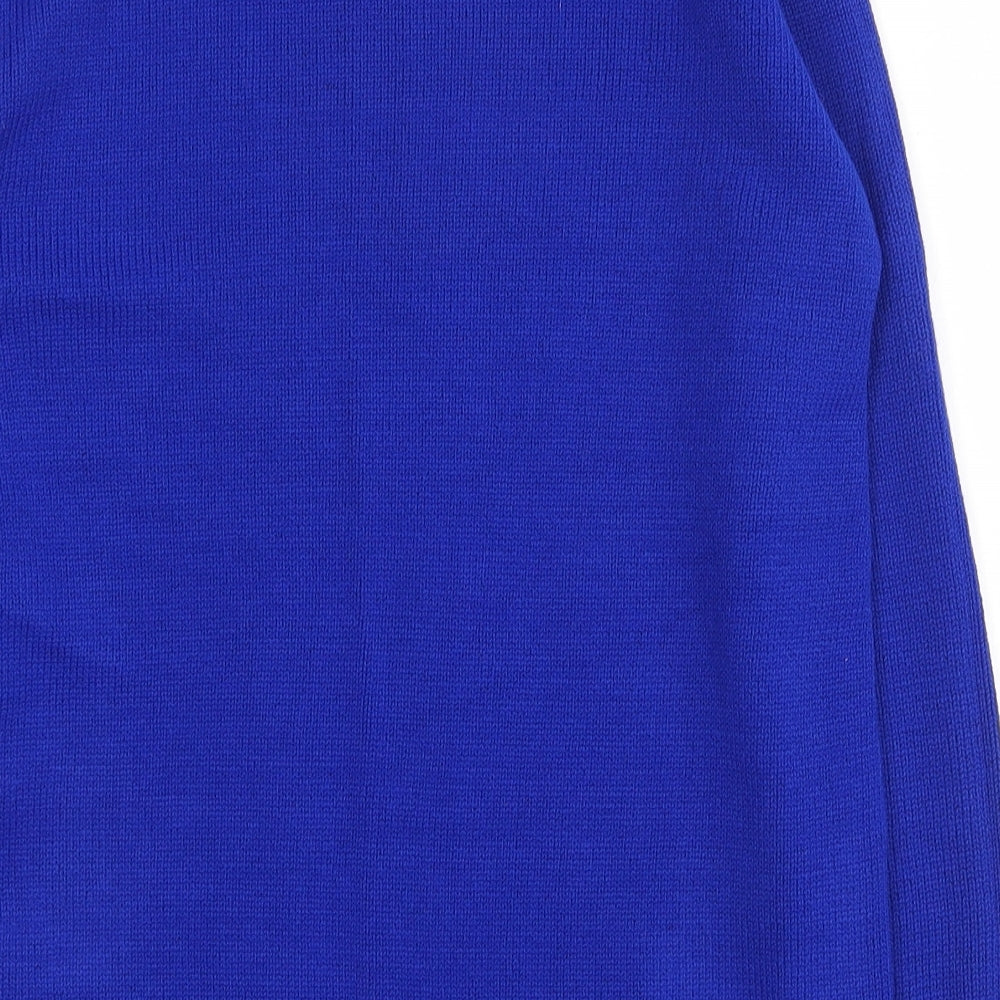 Pure and Natural Womens Blue Crew Neck Acrylic Pullover Jumper Size M - M/L