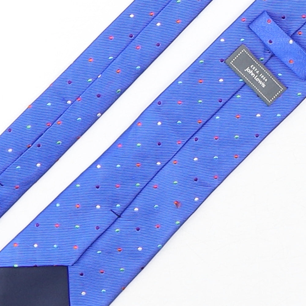 John Lewis Mens Multicoloured Polka Dot Silk Pointed Tie One Size