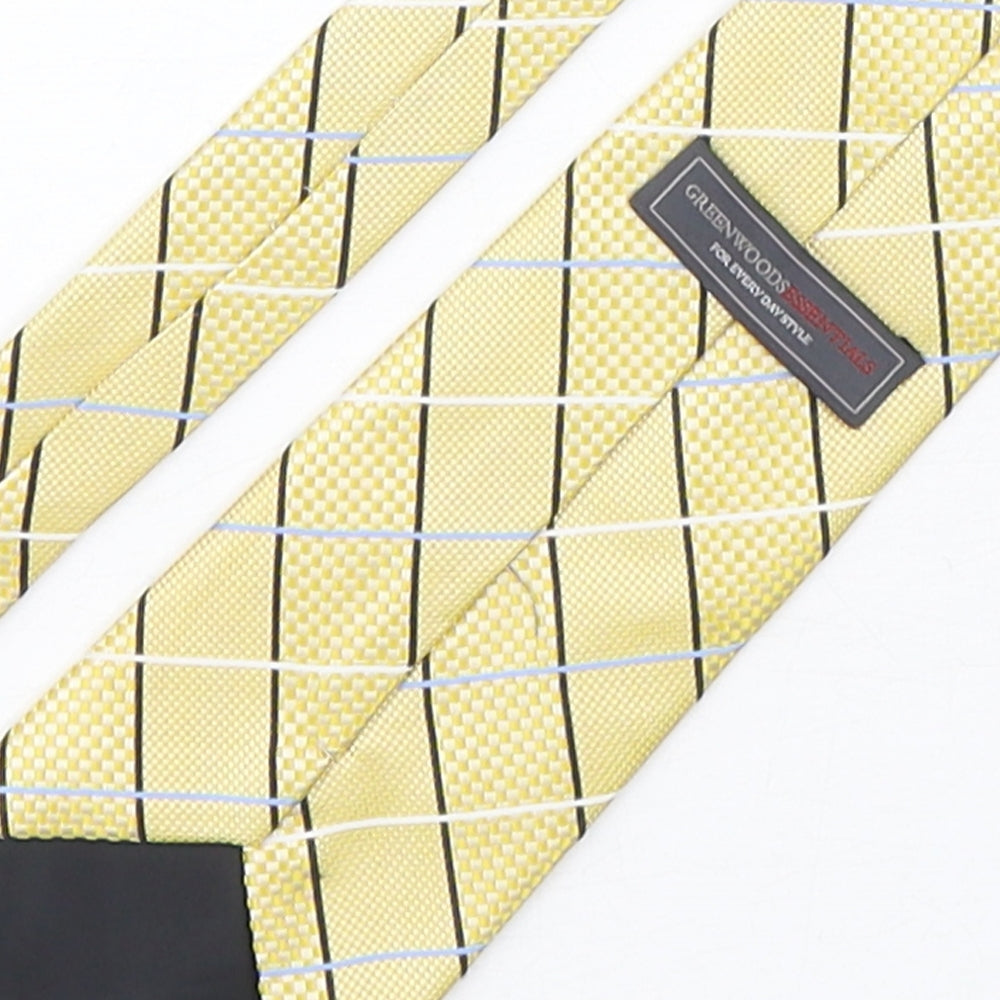 Greenwoods Mens Multicoloured Plaids & Checks Polyester Pointed Tie One Size