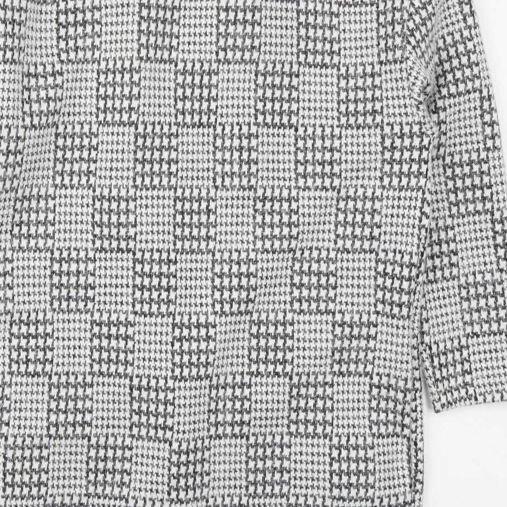 Marks & Spencer Womens Grey Geometric Jacket Coatigan Size 16
