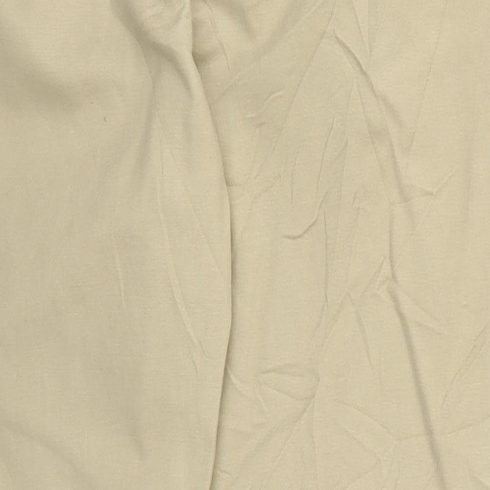 Gap Womens Beige Cotton Trousers Size 8 L25 in Regular Hook & Eye