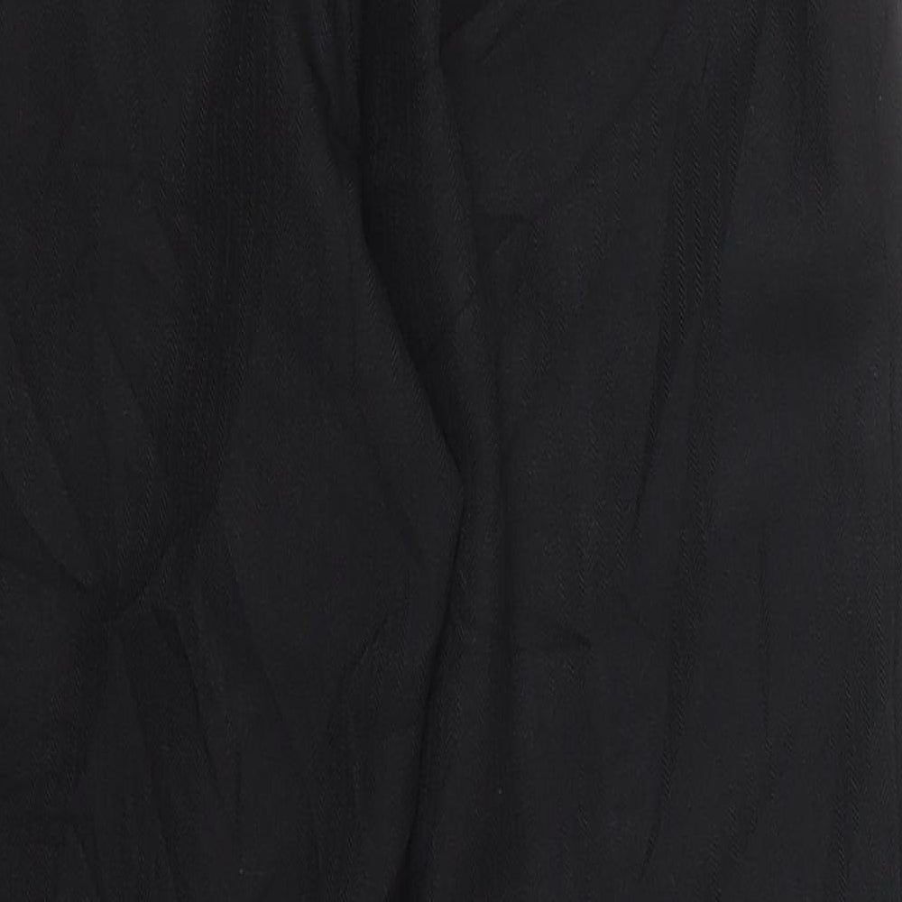 Marks and Spencer Womens Black Polyester Trousers Size 10 L27 in Regular