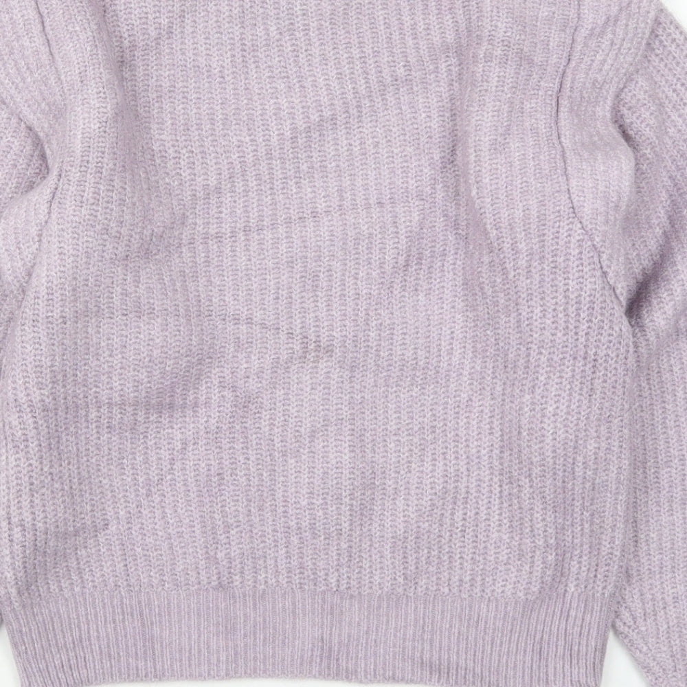 ASOS Womens Purple Crew Neck Acrylic Pullover Jumper Size 6