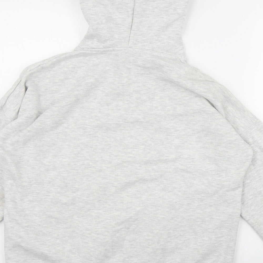 New Look Womens Grey Cotton Pullover Hoodie Size S Pullover