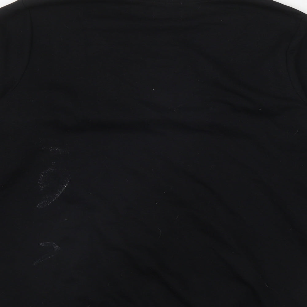 Adore Womens Black Cotton Pullover Sweatshirt Size 8 Pullover