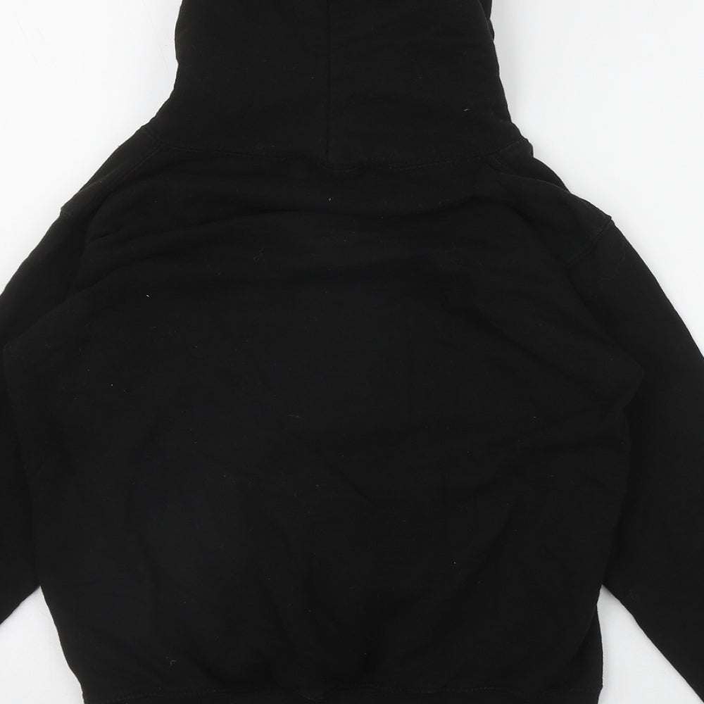 Awdis Boys Black Cotton Pullover Hoodie Size 9-10 Years Pullover