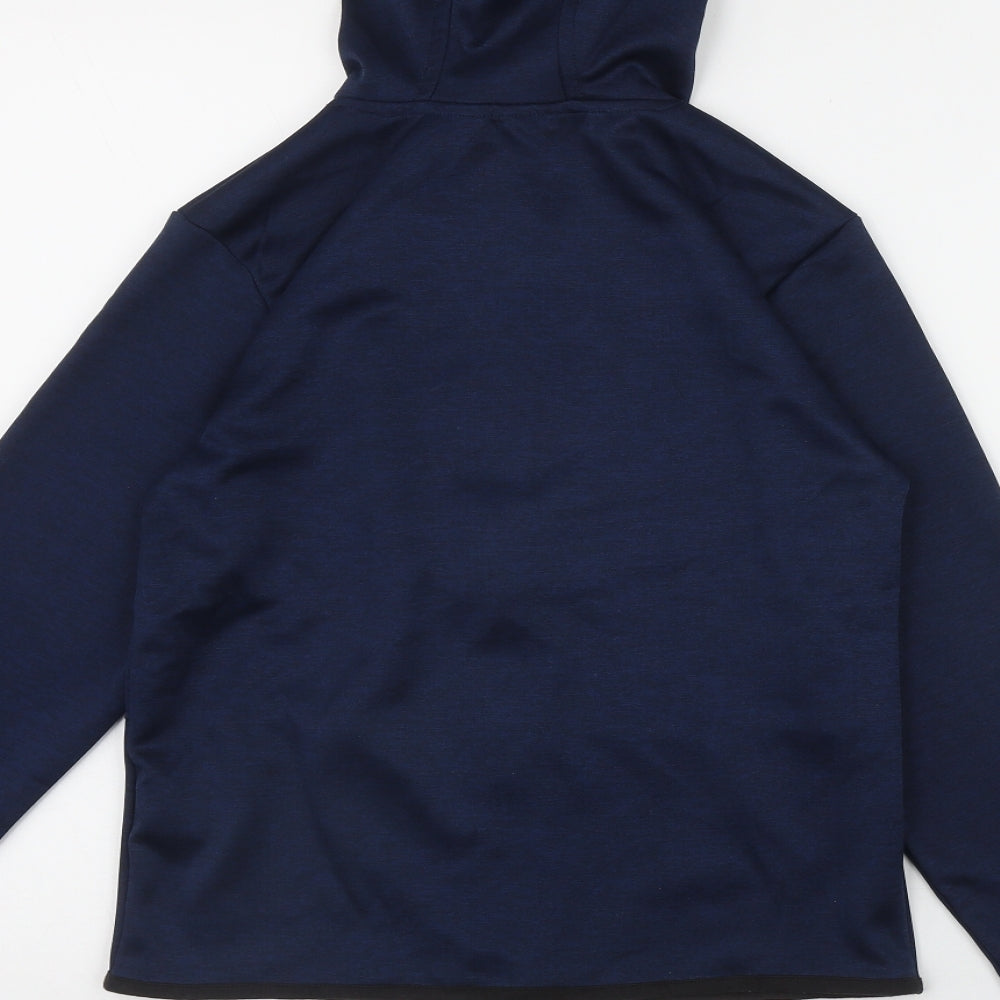 Urban Outlaws Boys Blue Polyester Full Zip Hoodie Size 9-10 Years Zip