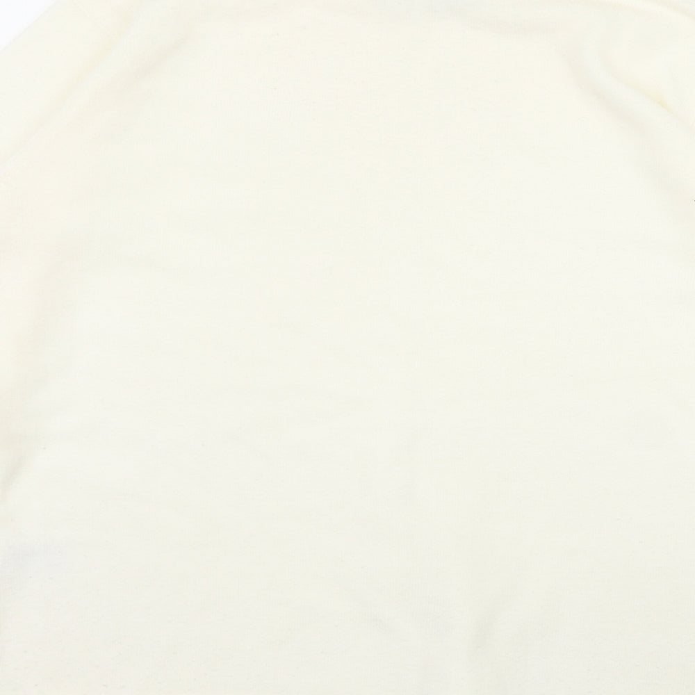 Bonmarché Womens Ivory Mock Neck Acrylic Pullover Jumper Size S