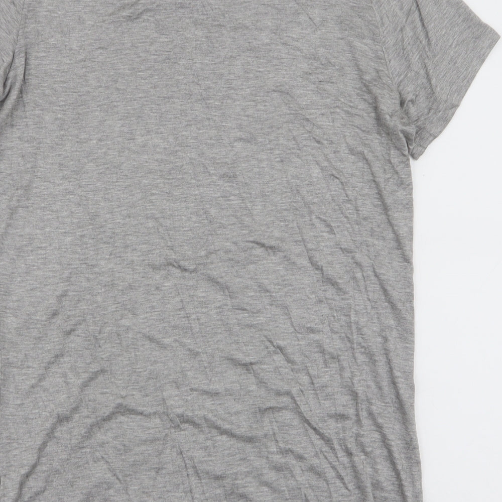 Studio Womens Grey Viscose Jersey T-Shirt Size 12 Round Neck - NYC