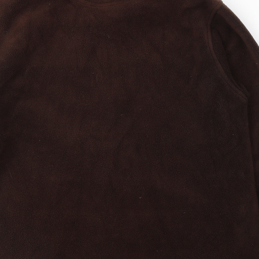 EWM Womens Brown Polyester Full Zip Sweatshirt Size 14 Zip