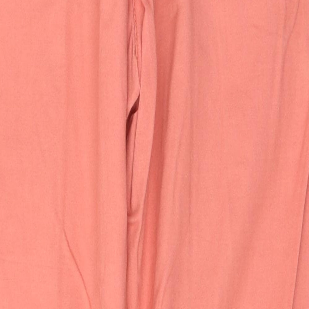La Redoute Womens Pink Cotton Skinny Jeans Size 12 L27.5 in Regular Button