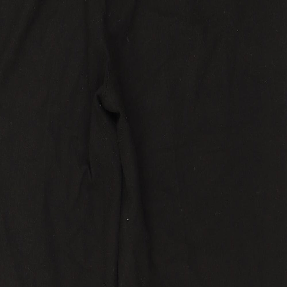 Marks and Spencer Womens Brown Polyester Trousers Size 14 L26 in Regular Zip