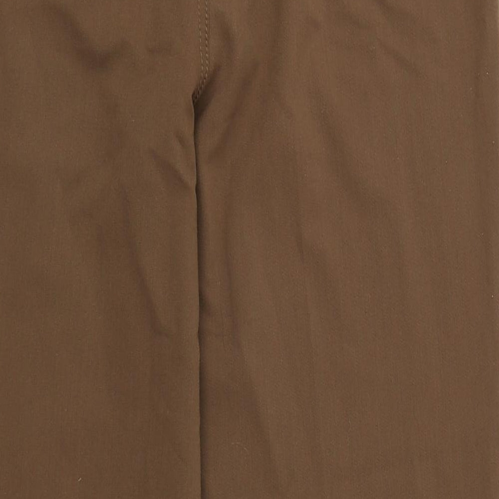Be Beau Womens Brown Polyester Trousers Size 12 L25 in Regular Zip
