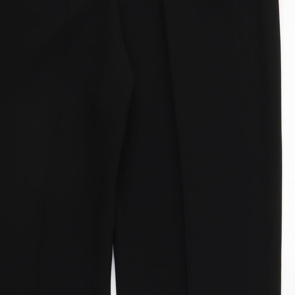 Busy Womens Black Polyester Trousers Size 18 L30 in Regular Zip
