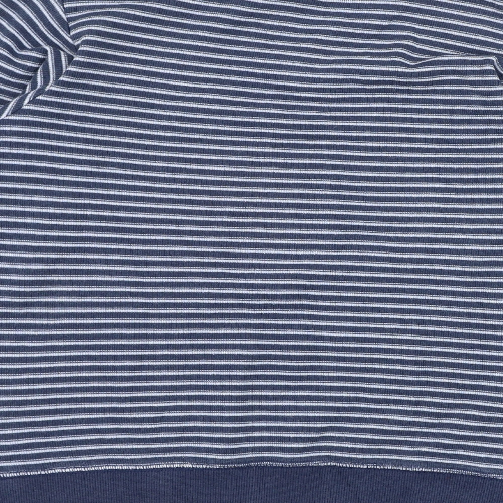 Next Boys Blue Striped Cotton Pullover Sweatshirt Size 10 Years Pullover