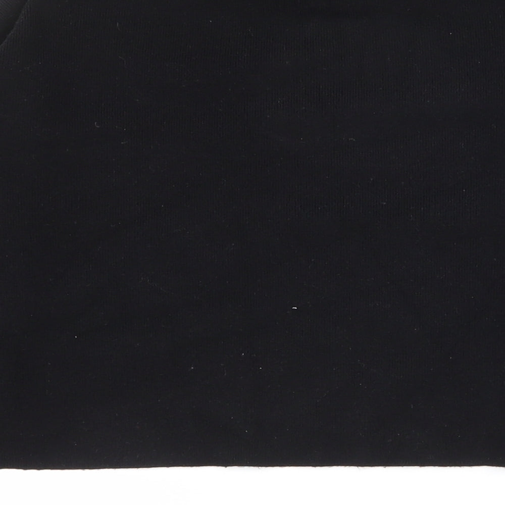 Zara Girls Black High Neck Polyester Pullover Jumper Size 11-12 Years Pullover - Cropped