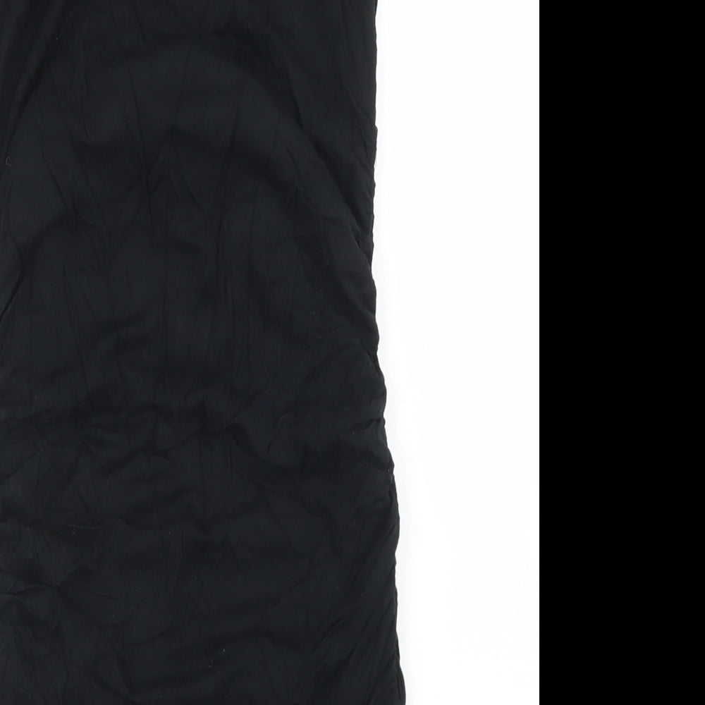 West One Womens Black Viscose Bodycon Size 8 Round Neck