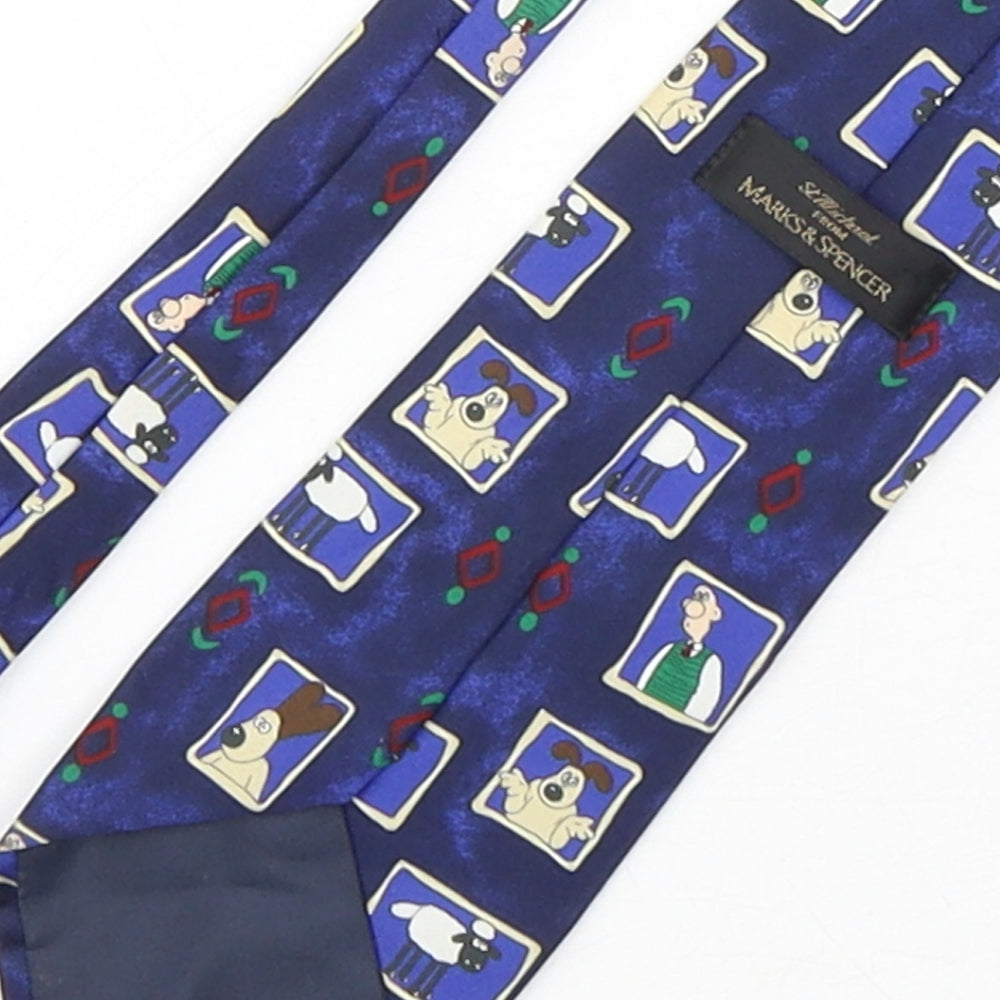 Marks & Spencer Mens Multicoloured Geometric Polyester Pointed Tie One Size