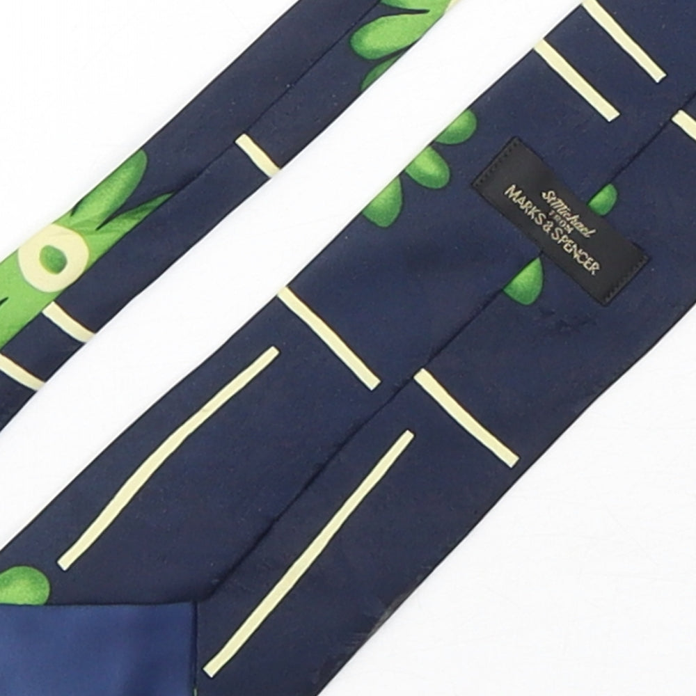 Marks & Spencer Mens Multicoloured Floral Polyester Pointed Tie One Size