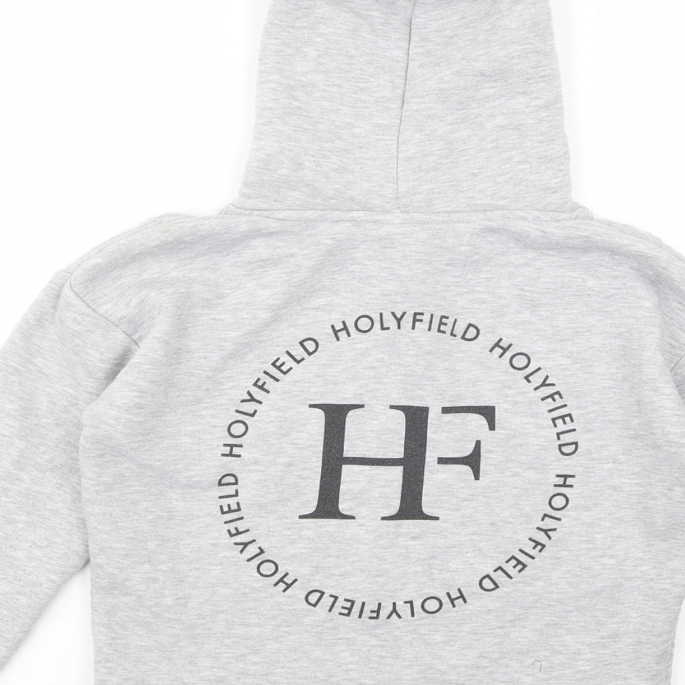 Holyfield Womens Grey Polyester Pullover Hoodie Size 8 Pullover - Cropped