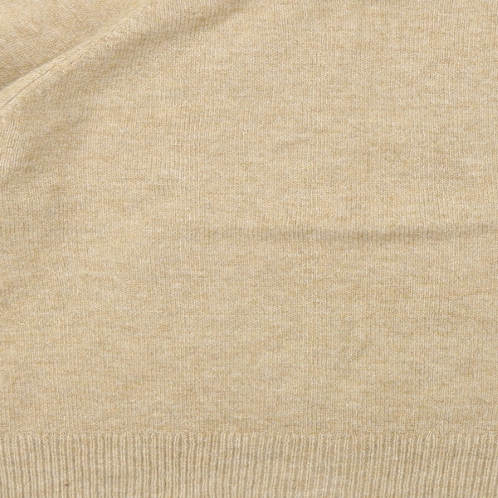 TU Womens Beige Crew Neck Acrylic Pullover Jumper Size 12