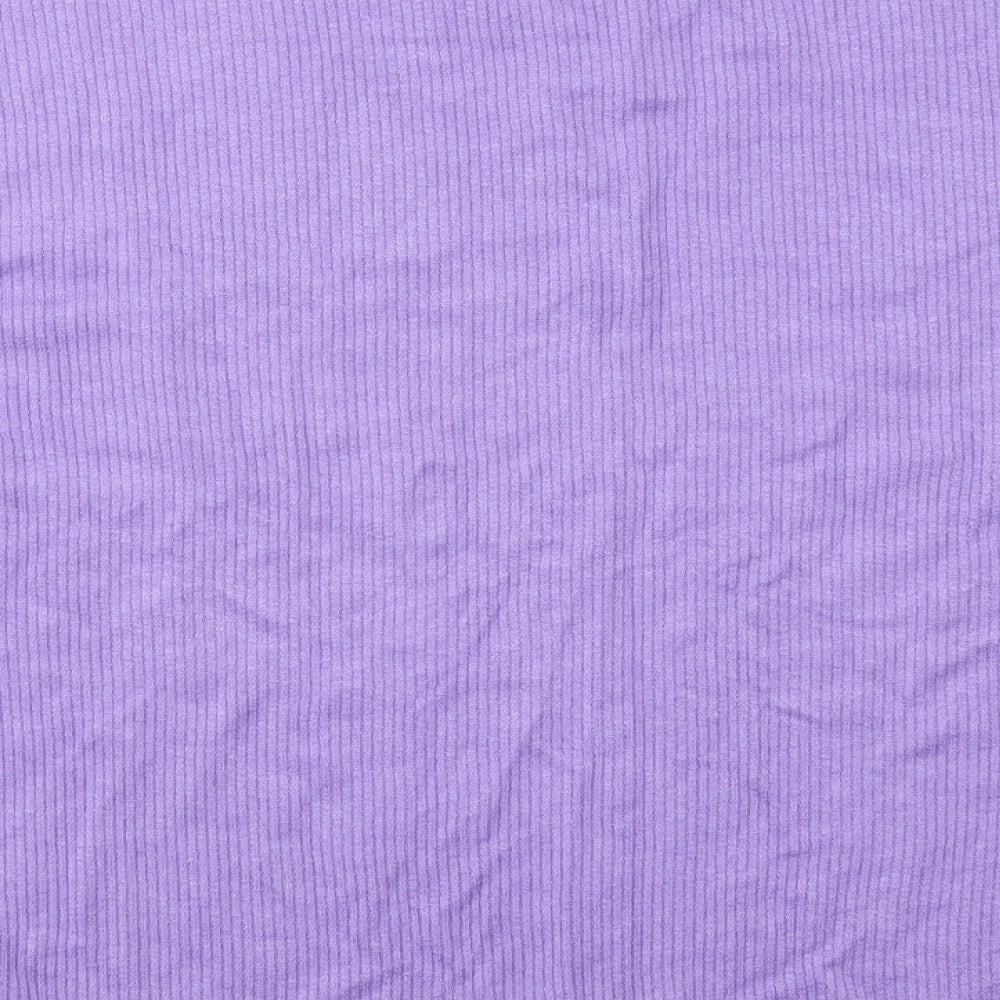 Alexara Womens Purple Round Neck Viscose Pullover Jumper Size L