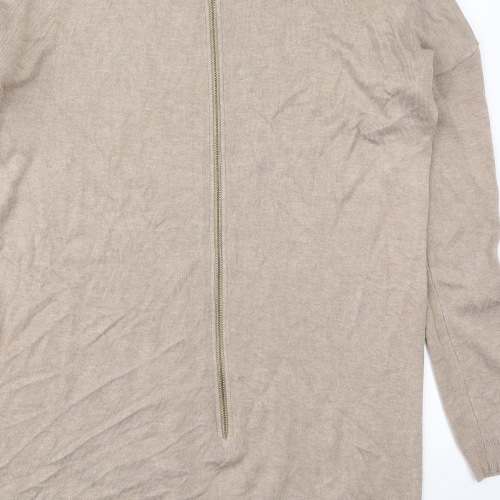 Atmosphere Womens Beige Boat Neck Viscose Pullover Jumper Size XS