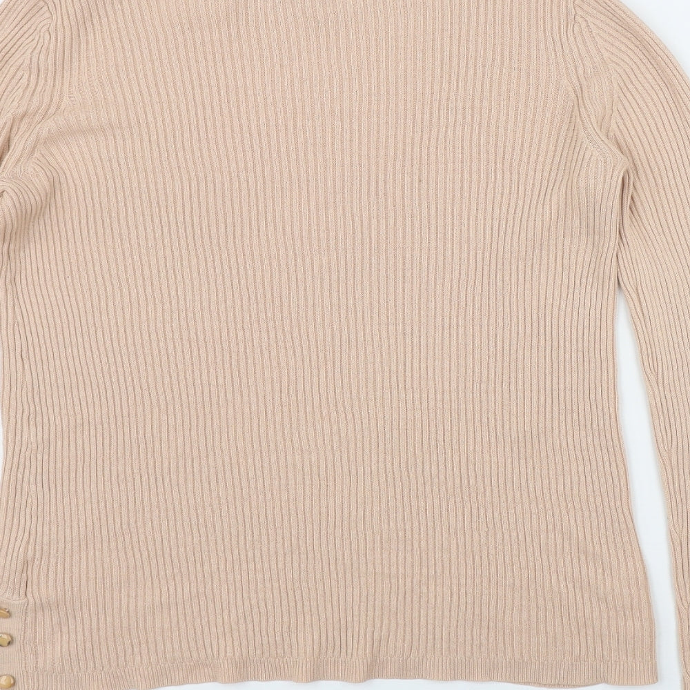 Dorothy Perkins Womens Pink Round Neck Acrylic Pullover Jumper Size 12