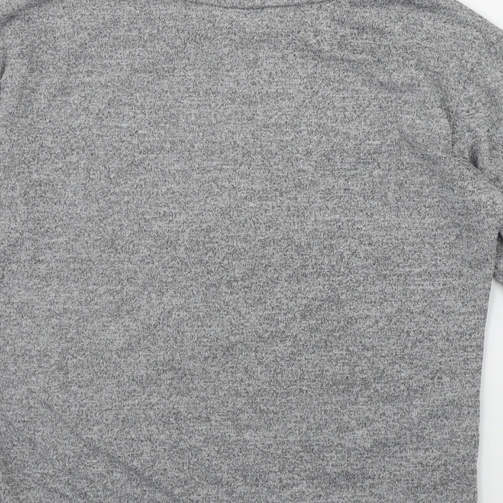 Misspap Womens Grey Round Neck Polyester Pullover Jumper Size 6