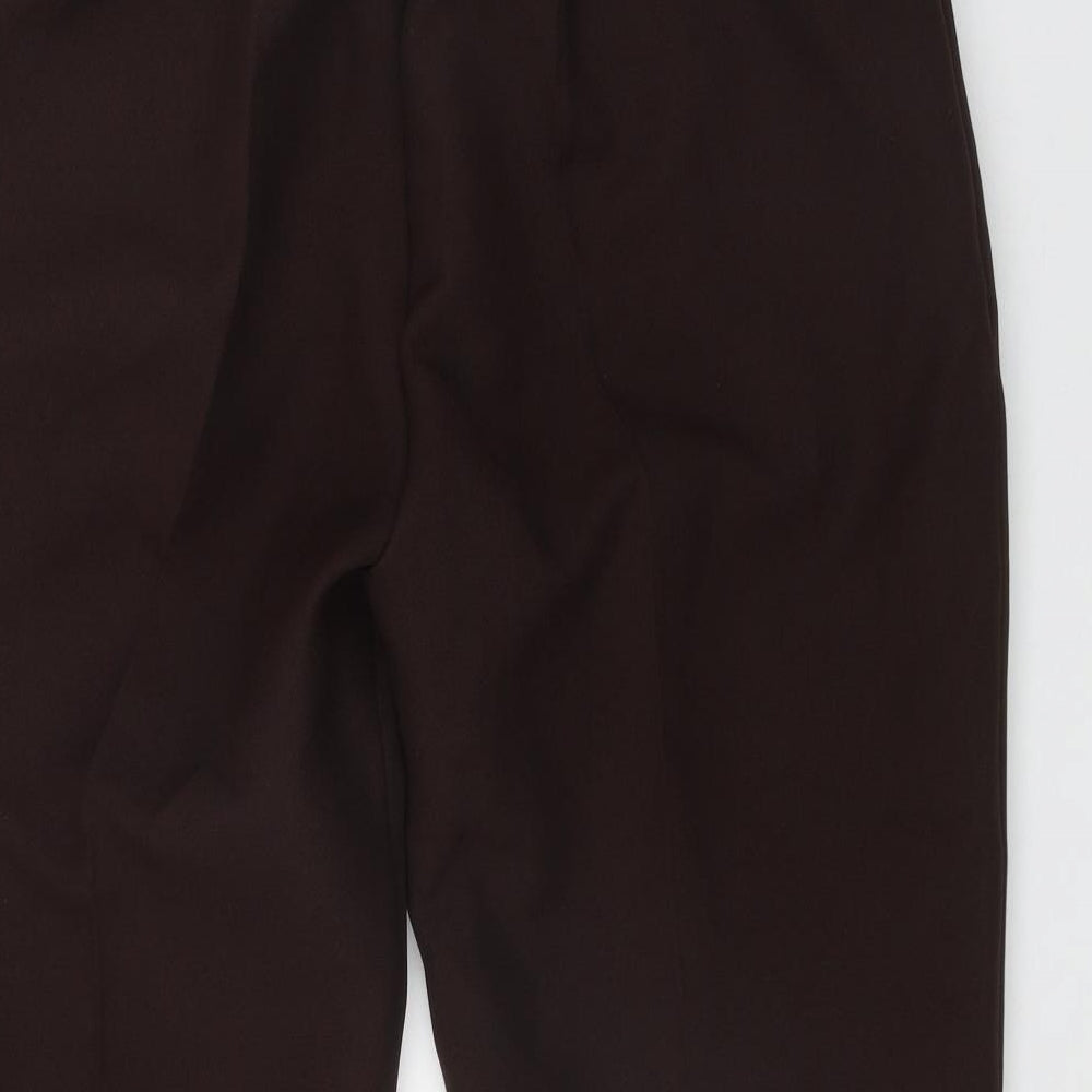 Preworn Womens Brown Polyester Trousers Size 16 L25 in Regular