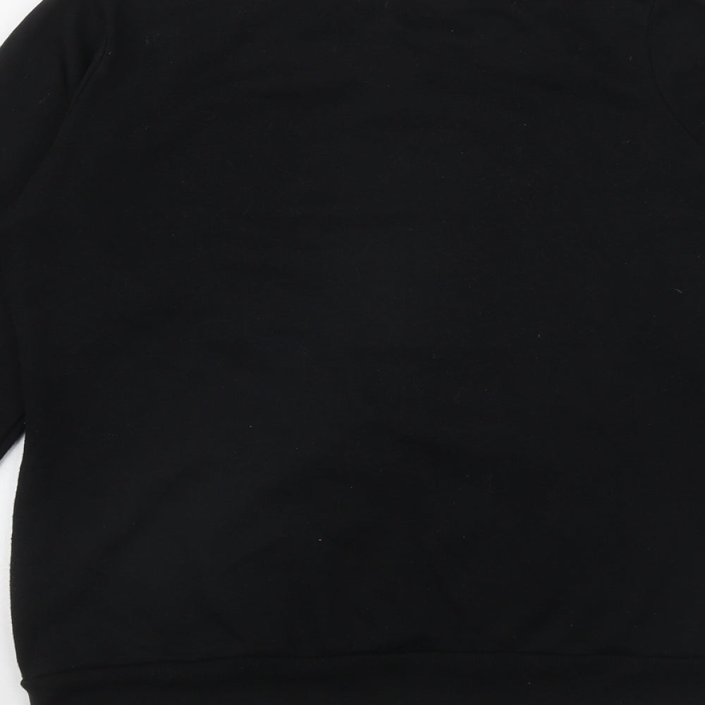 F&F Womens Black Polyester Pullover Sweatshirt Size 12 Pullover