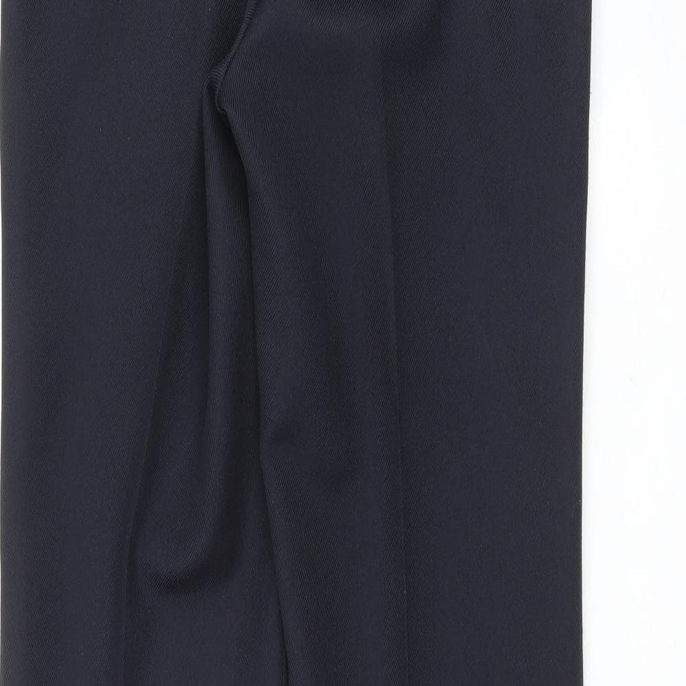 Marks and Spencer Mens Blue Polyester Trousers Size 32 in L33 in Regular Zip