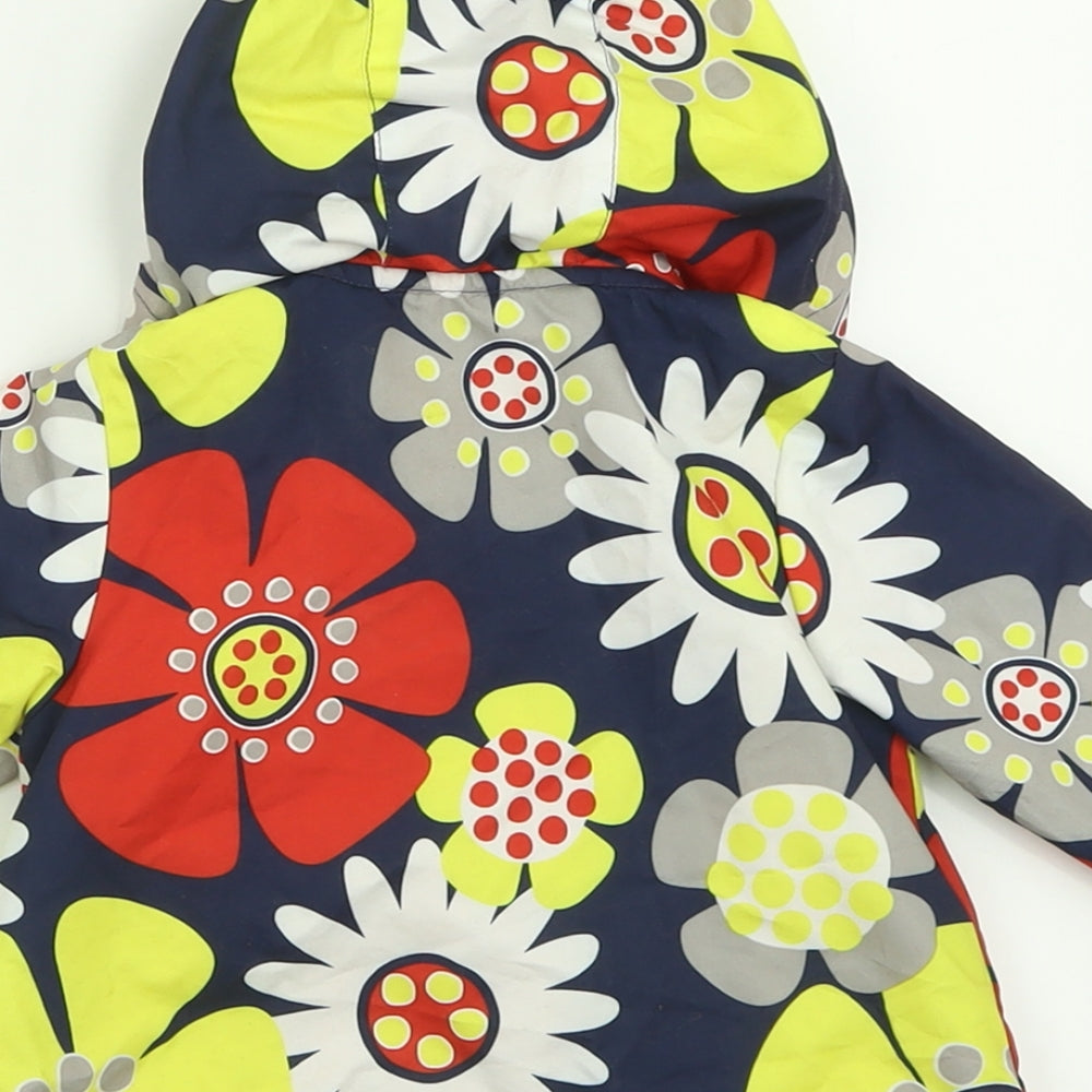 TU Girls Multicoloured Floral Basic Coat Coat Size 0-3 Months Button