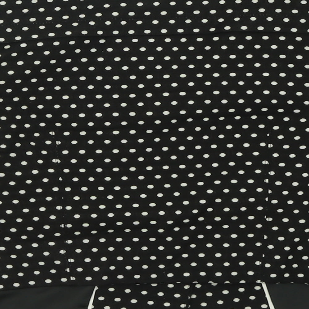 Marks & Spencer Womens Black Polka Dot Jacket Blazer Size 10 Button