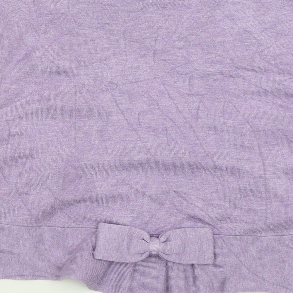 CC Womens Purple V-Neck Viscose Cardigan Jumper Size M