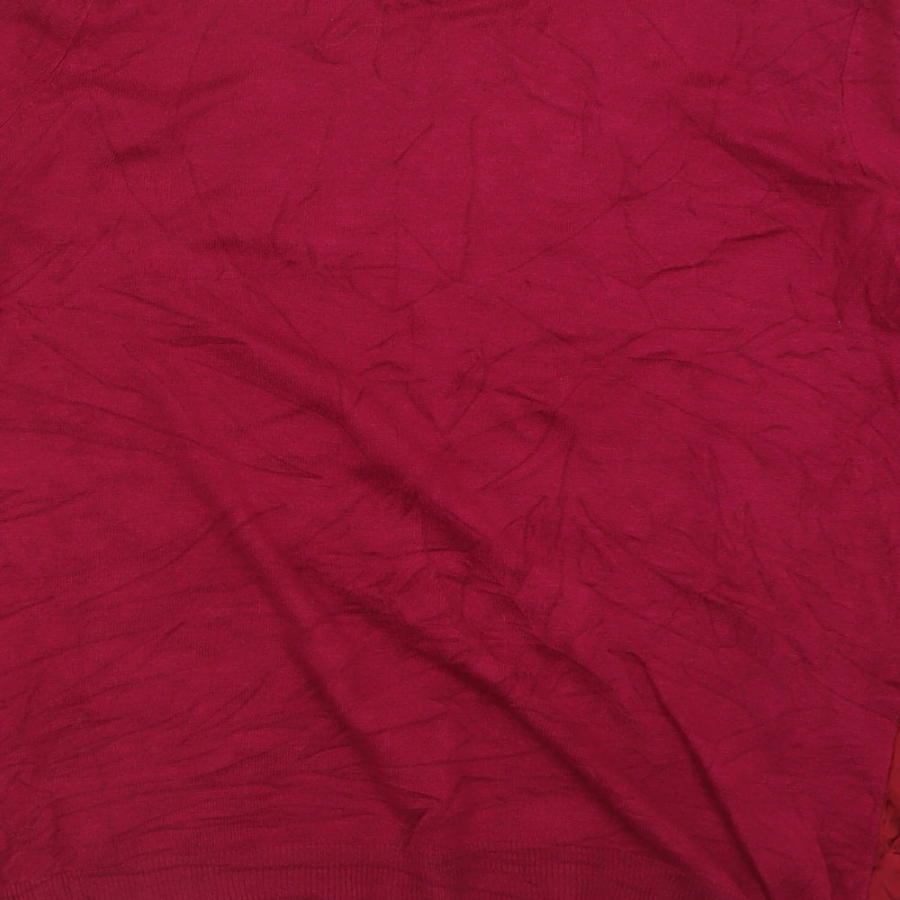TU Womens Pink Crew Neck Viscose Pullover Jumper Size 12