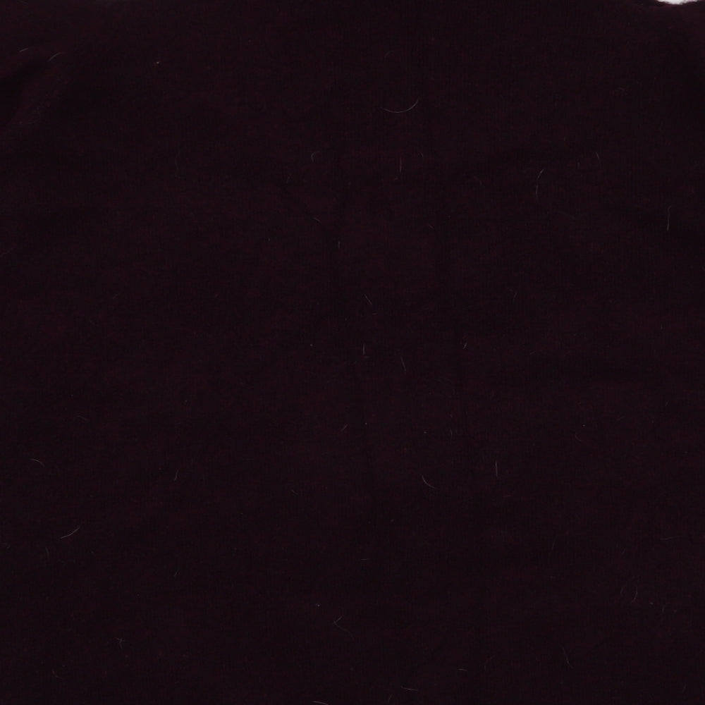 New Look Womens Purple High Neck Acrylic Pullover Jumper Size L