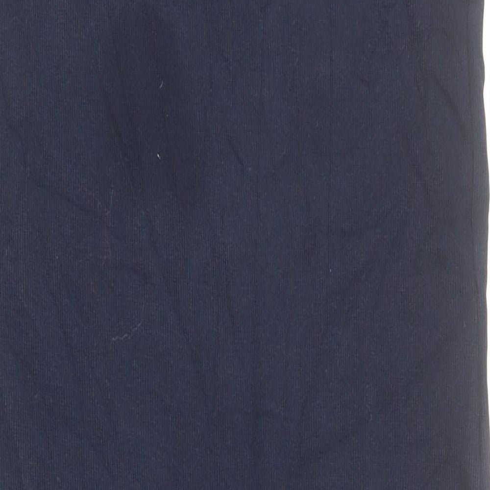 Marks & Spencer Womens Blue Cotton Bodycon Size 14 Round Neck Pullover