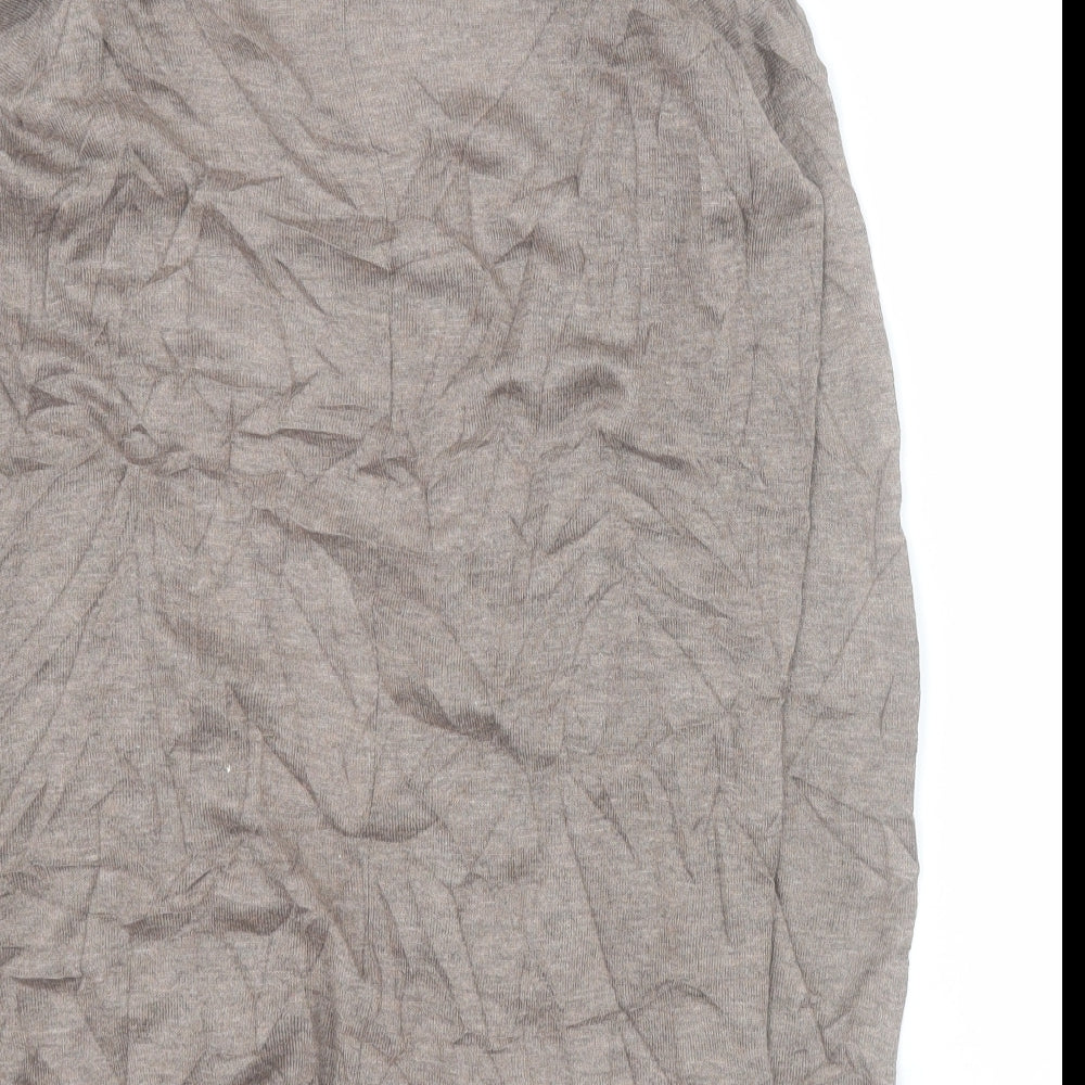 H&M Womens Brown V-Neck Acrylic Cardigan Jumper Size XS